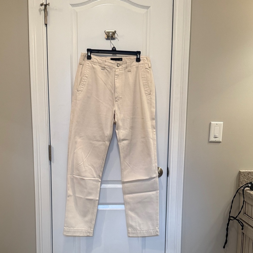 Abercrombie & Fitch Cream 90s Loose Pants